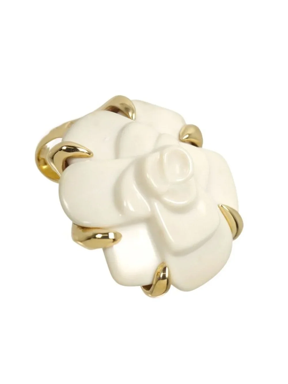Chanel Camellia Pendant Top Cashoron 18k YG Yellow Gold